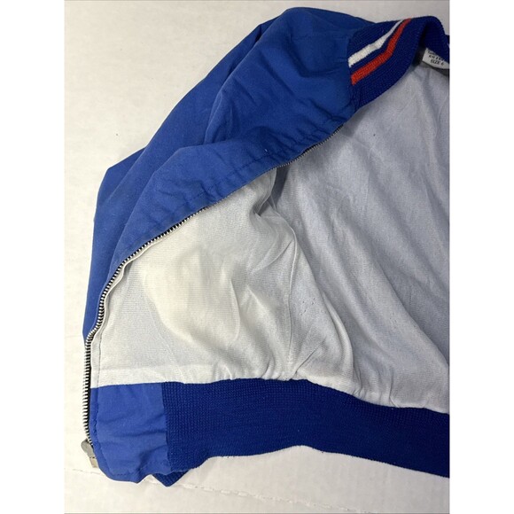 Vintage Bomber Jacket Size 6 Boy Blue American Flag Patriotic - Picture 8 of 16